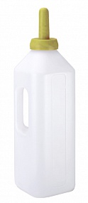 Бутылка с соской для кормления телят многогранная на 2 лит